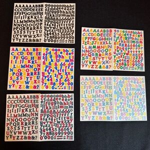 Creative Memories Mini ABC/123 Stickers Set Lot of 12 Scrapbooking Crafts